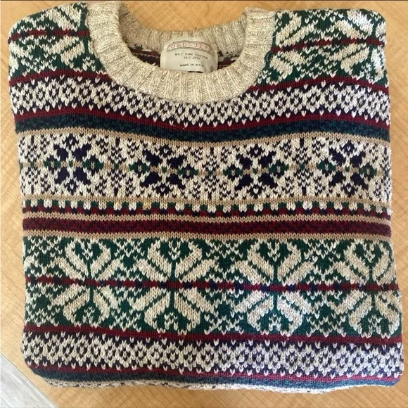 Men’s Vintage Lord Jeff Sweater Size XL | The Sandstone Collection | Cotton/Jute - Picture 4 of 8